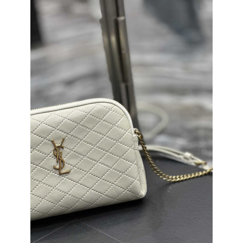 Saint Laurent Gaby Chain Bag White