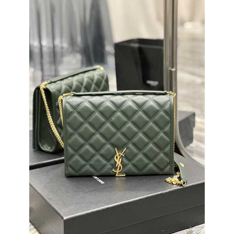 Saint Laurent Becky Shoulder Bag Green