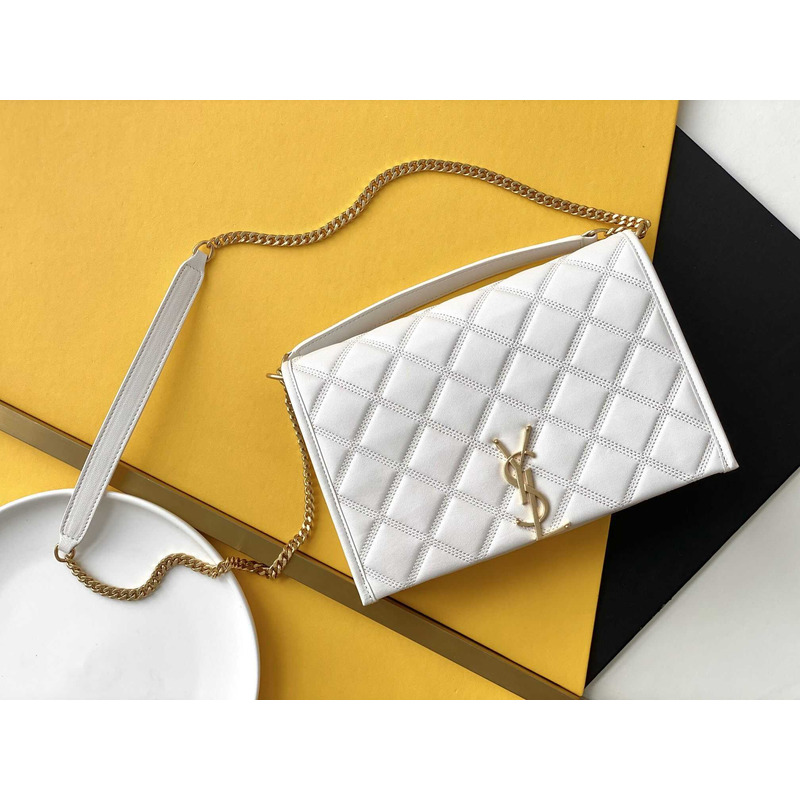 Saint Laurent Becky Shoulder Bag White