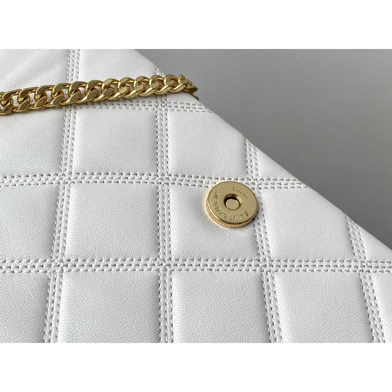 Saint Laurent Becky Shoulder Bag White