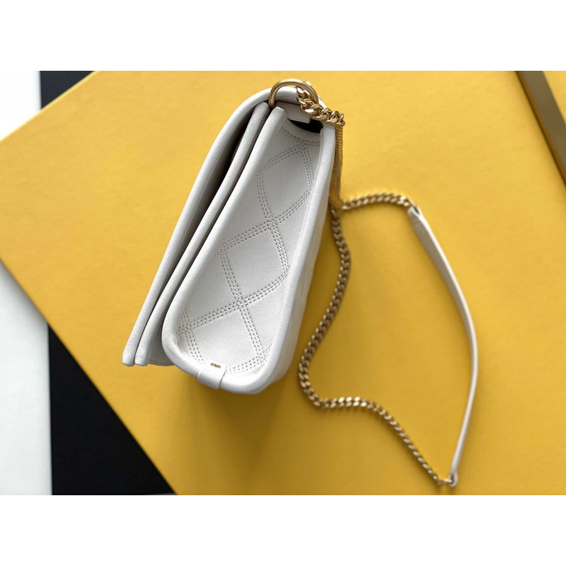 Saint Laurent Becky Shoulder Bag White