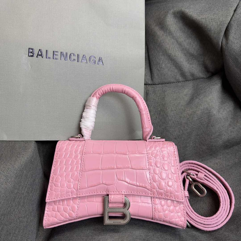 Ba*len*cia*ga hourglass small top handle bag pink