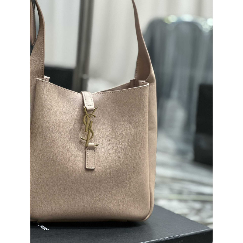 Saint Laurent Le5a7 Hobo Bag Small Beige