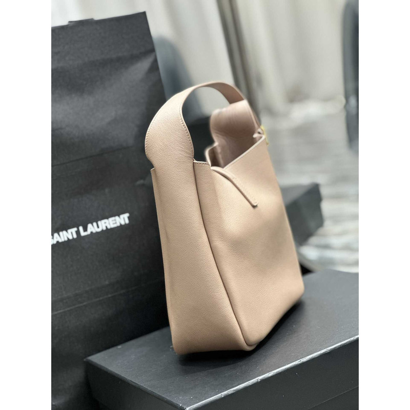 Saint Laurent Le5a7 Hobo Bag Small Beige