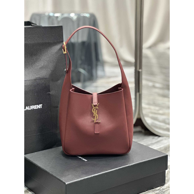 Saint Laurent Le5a7 Hobo Bag Small Red