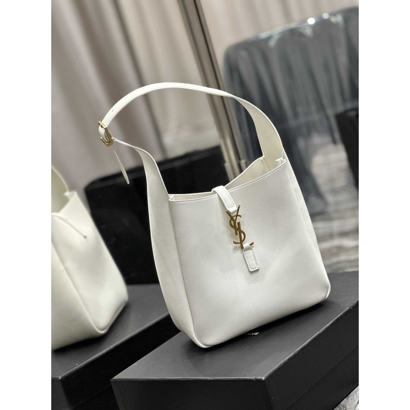 Saint Laurent Le5a7 Hobo Bag Small White