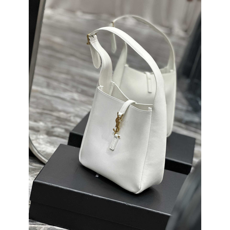 Saint Laurent Le5a7 Hobo Bag Small White