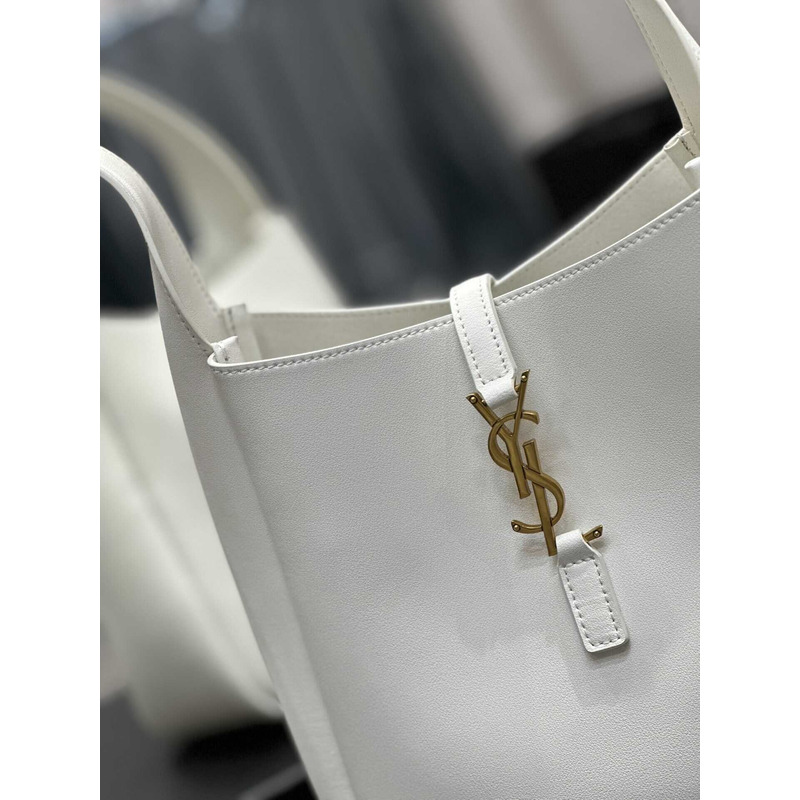 Saint Laurent Le5a7 Hobo Bag Small White