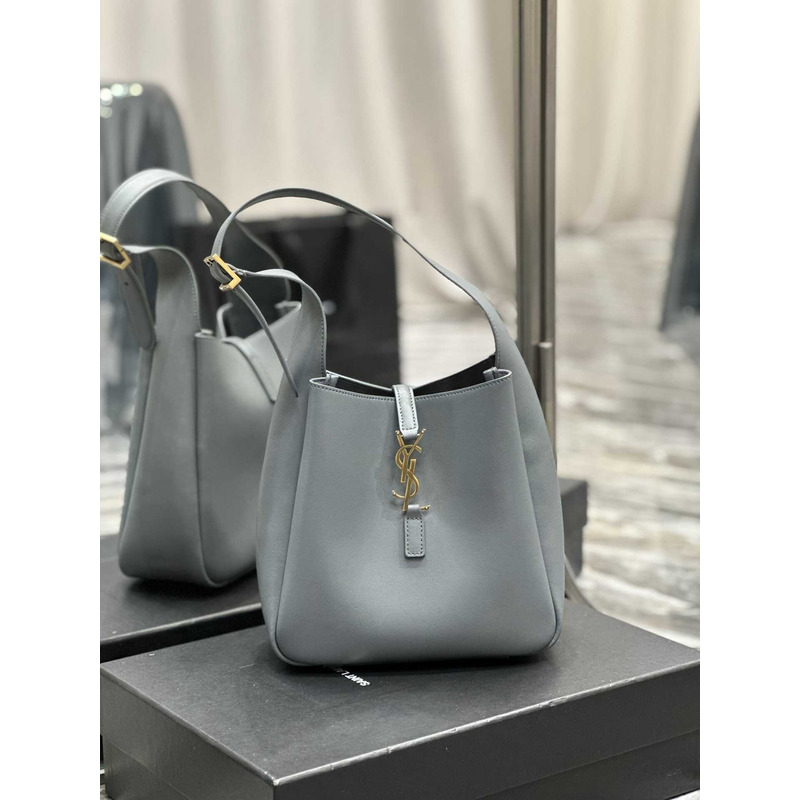 Saint Laurent Le5a7 Hobo Bag Small Blue