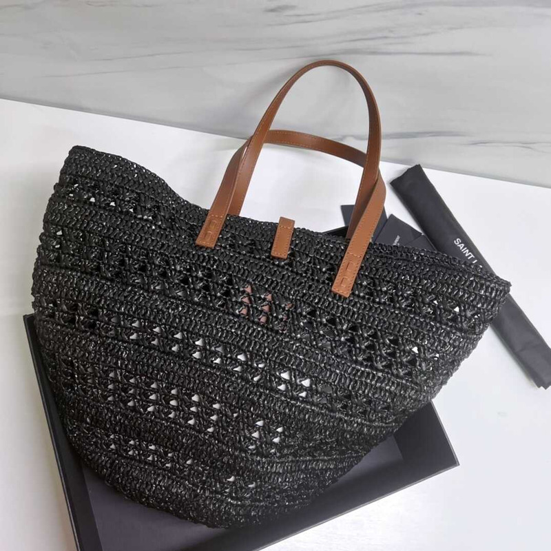 Saint Laurent Black Small Panier Tote