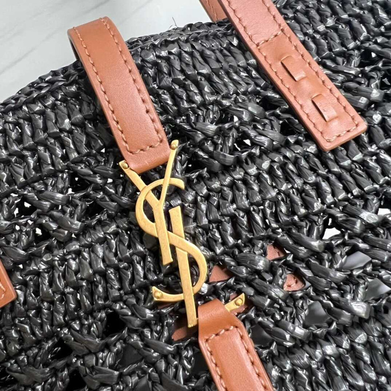 Saint Laurent Black Small Panier Tote