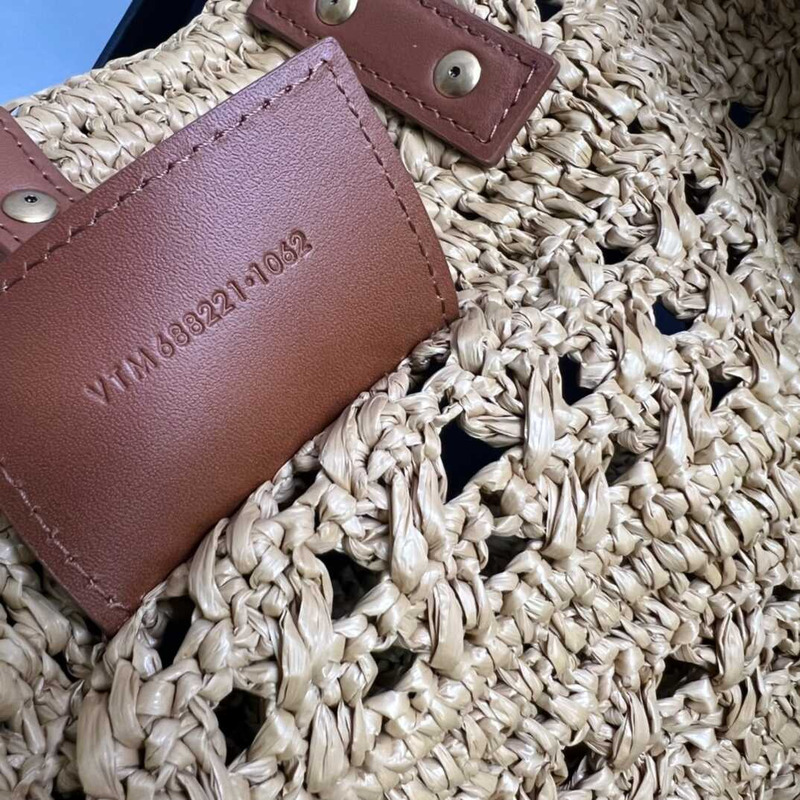 Saint Laurent Beige Small Panier Tote