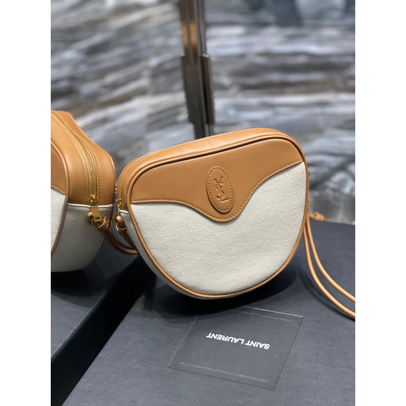 Saint Laurent  Le Monogram Coeur Shoulder Bag Beige/Brown