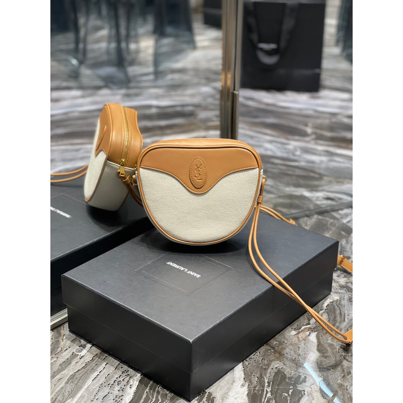 Saint Laurent  Le Monogram Coeur Shoulder Bag Beige/Brown