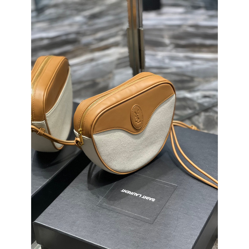 Saint Laurent  Le Monogram Coeur Shoulder Bag Beige/Brown