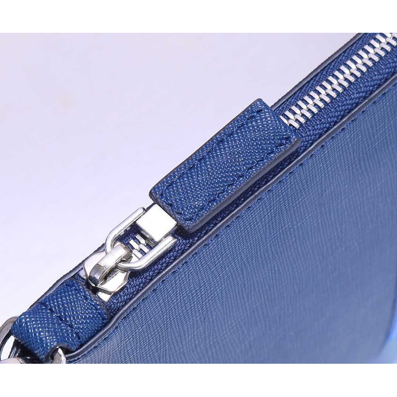 Pra*a leather pouch blue