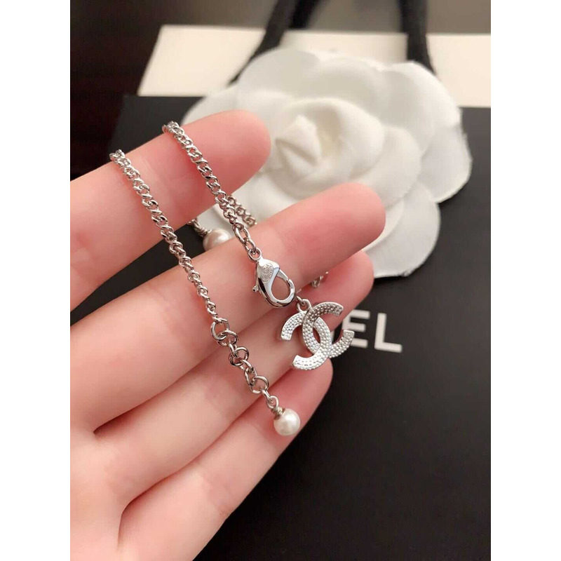 Ch*el crystal cc star bracelet