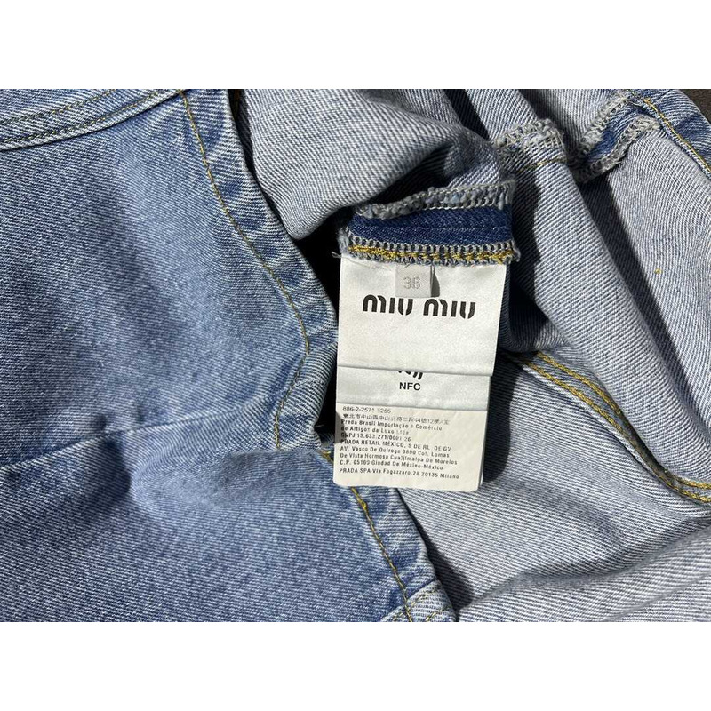 Miu Miu Short Skirt Denim Blue