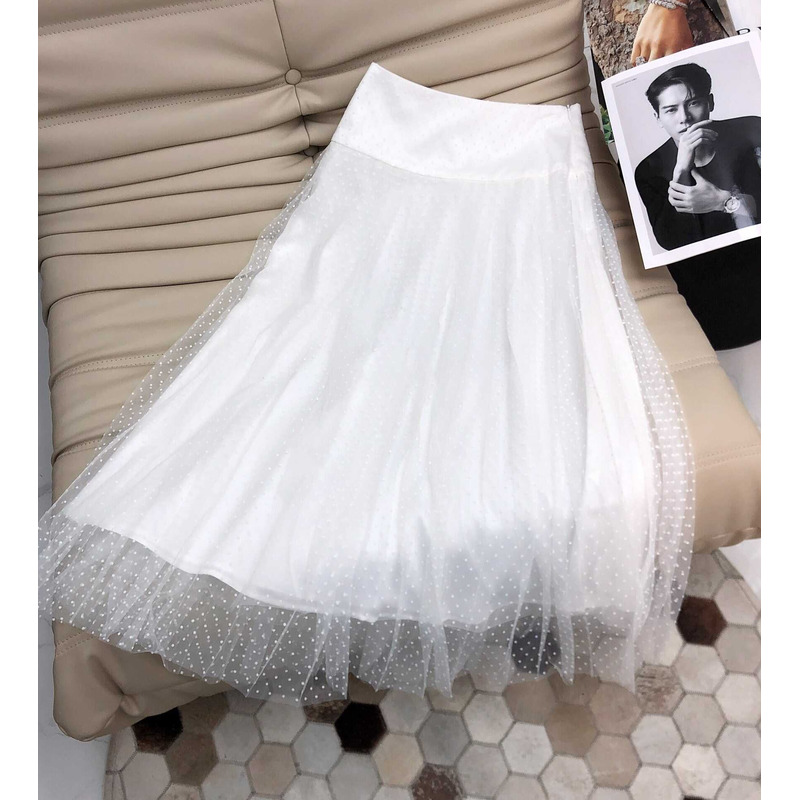 D*or midi tulle skirt white