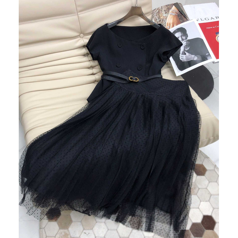 D*or midi tulle skirt black