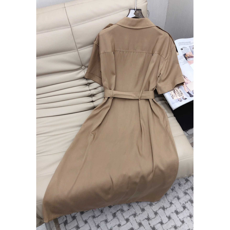 Ce**e midi dress soft cupro brown