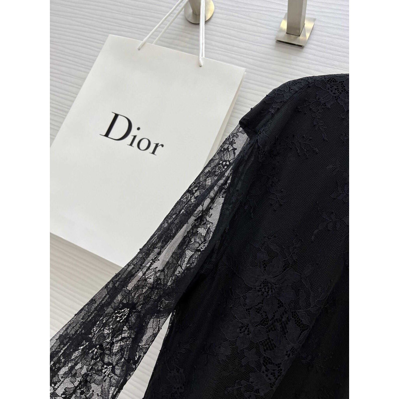 D*or lace shirt long sleeves black