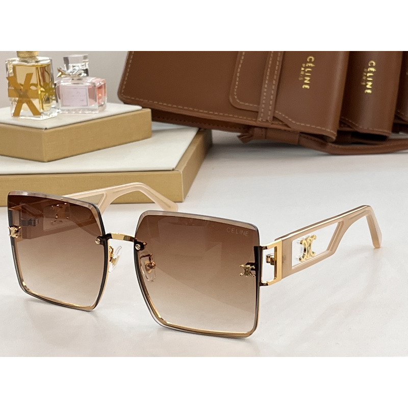 Ce**e logo sunglasses champagne