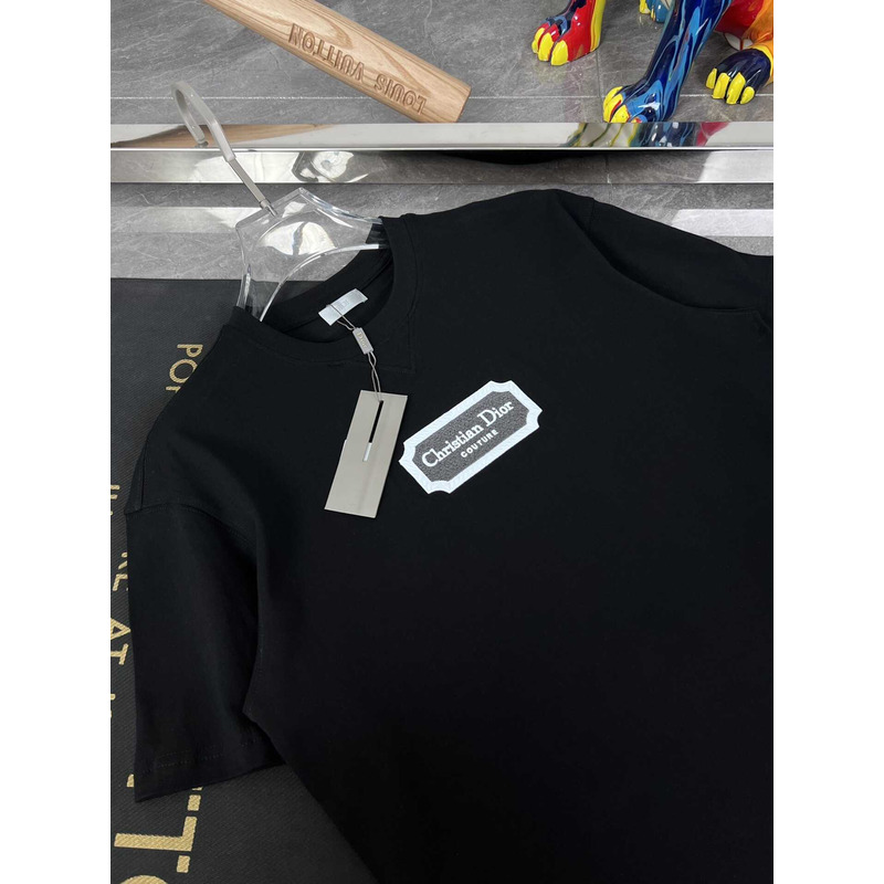 D*or logo cotton t-shirt black