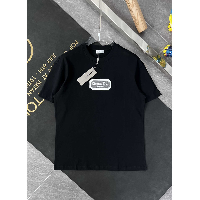 D*or logo cotton t-shirt black