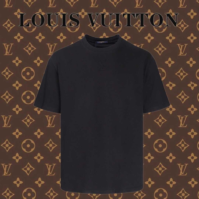 l**is V*t*n logo cotton t-shirt black