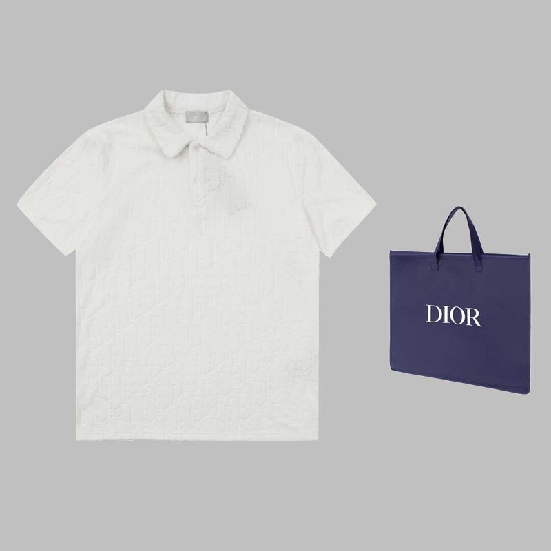 D*or cotton polo shirt white