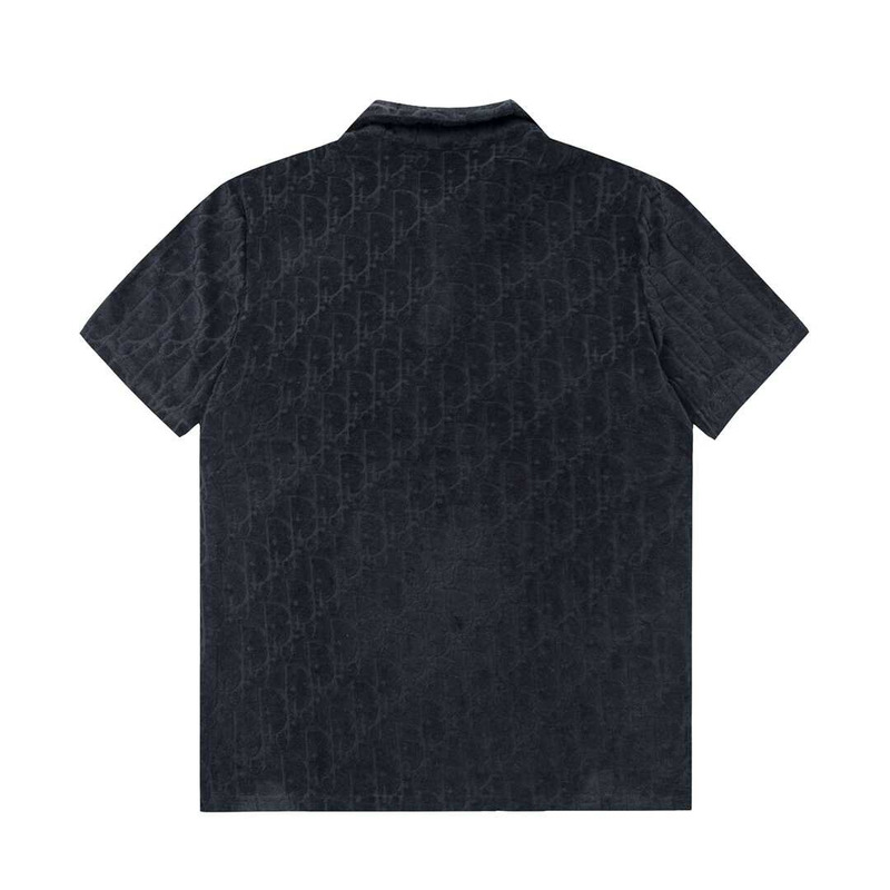 D*or cotton polo shirt black