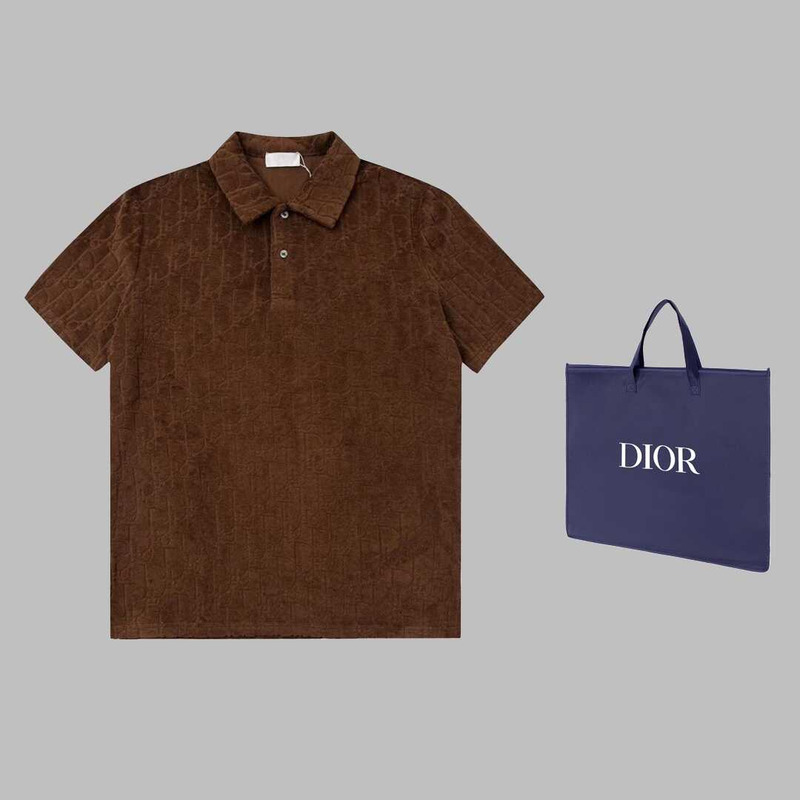 D*or cotton polo shirt brown