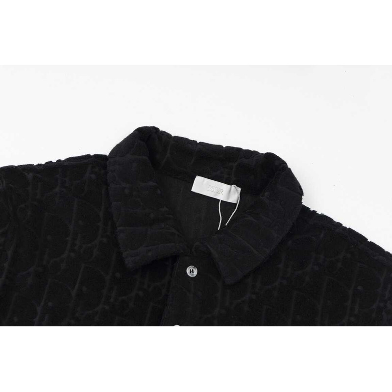 D*or cotton polo shirt black