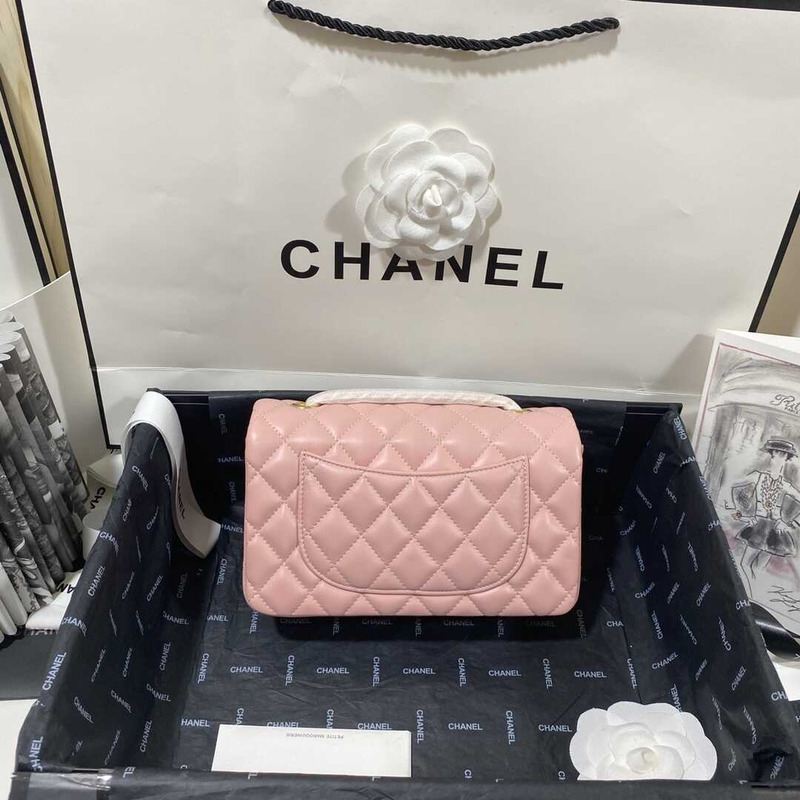 Ch*el classic flap mini shoulder bag pink