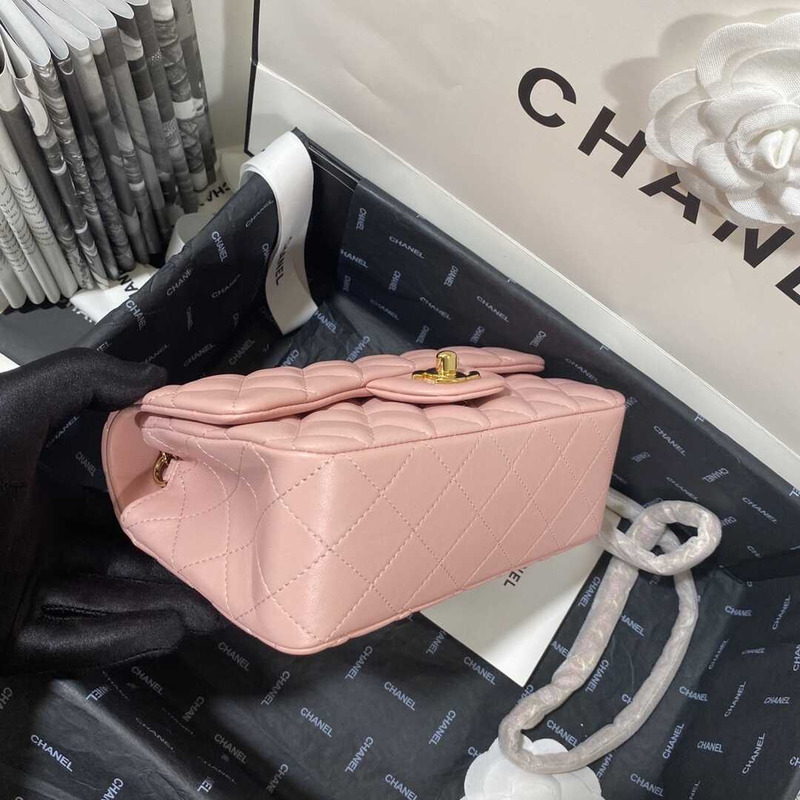 Ch*el classic flap mini shoulder bag pink