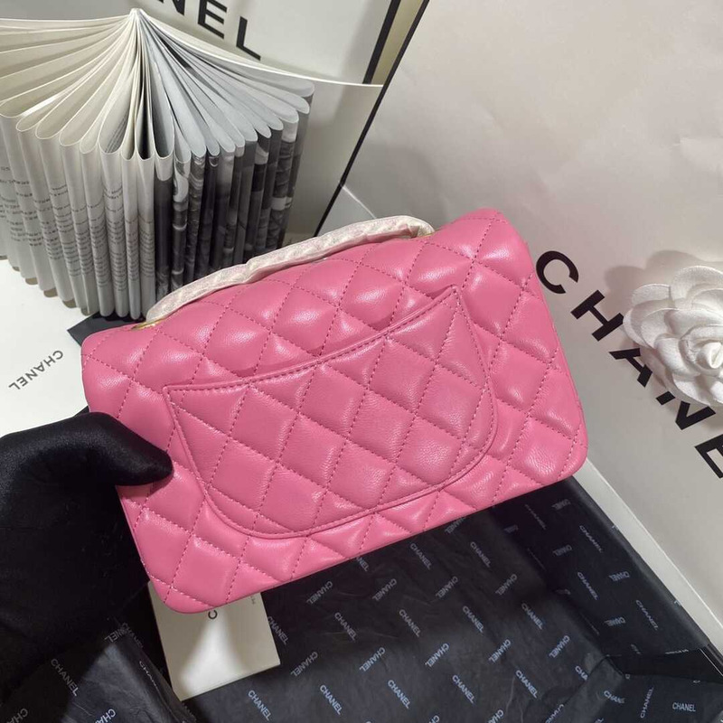 Ch*el classic flap mini shoulder bag pink