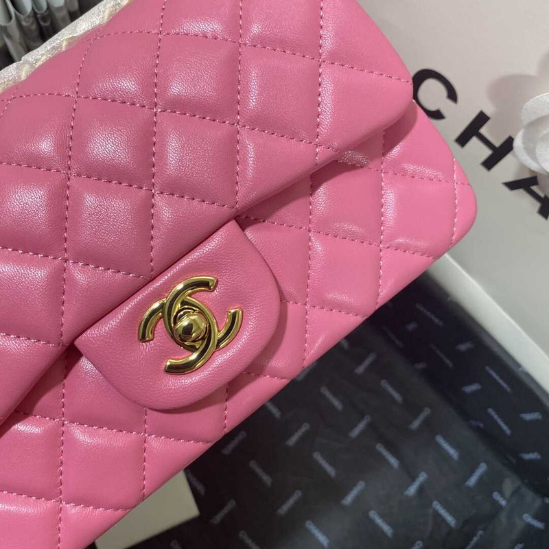 Ch*el classic flap mini shoulder bag pink