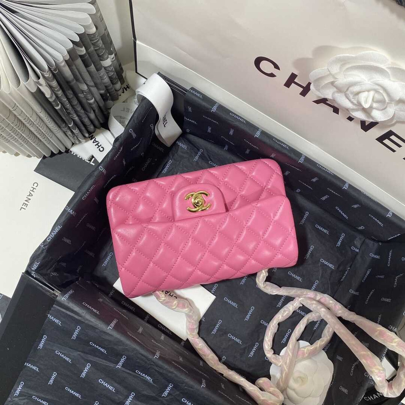 Ch*el classic flap mini shoulder bag pink