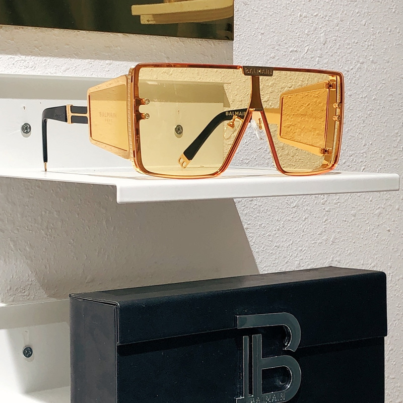 Balmain Gold  Sunglasses With Logo