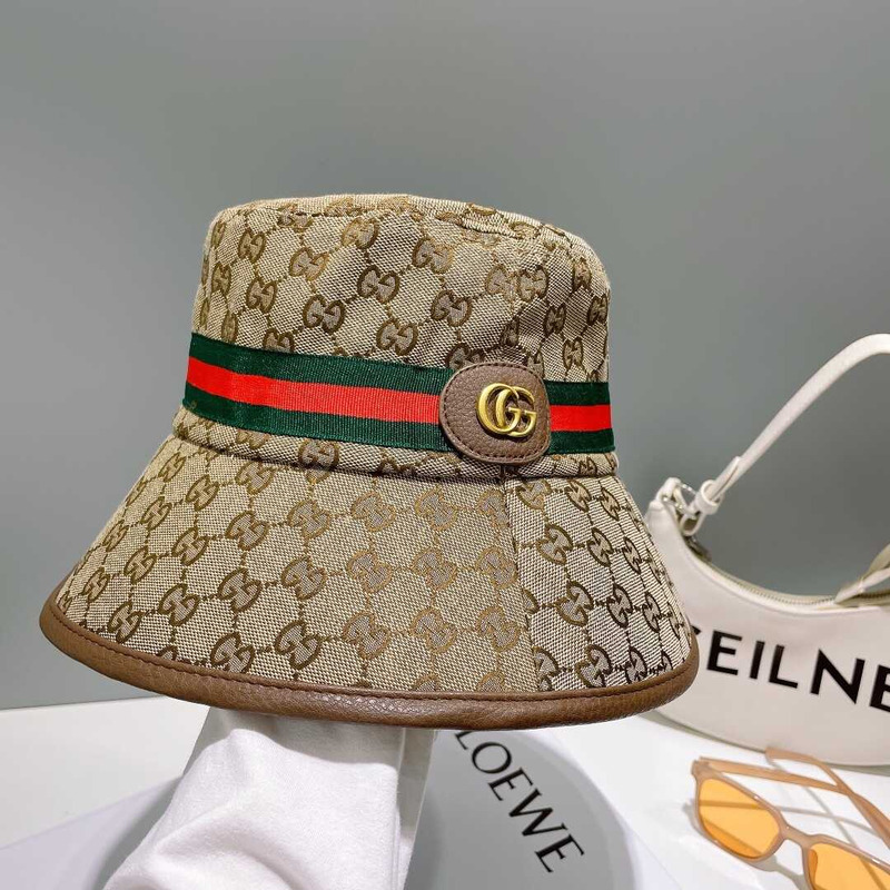 G*u*i gg bucket hat brown