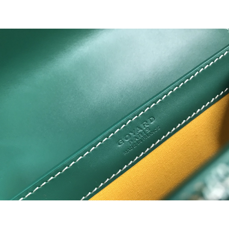 Go*ard green coated canvas and leather mm saigon top handle bag