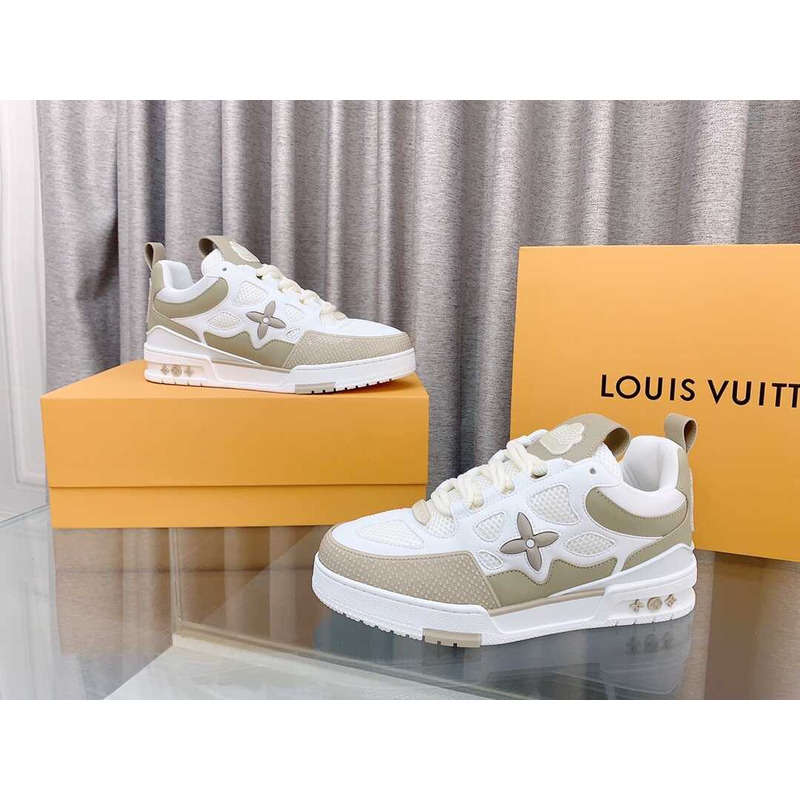 l**is V*t*n lv skate sneaker beige and white