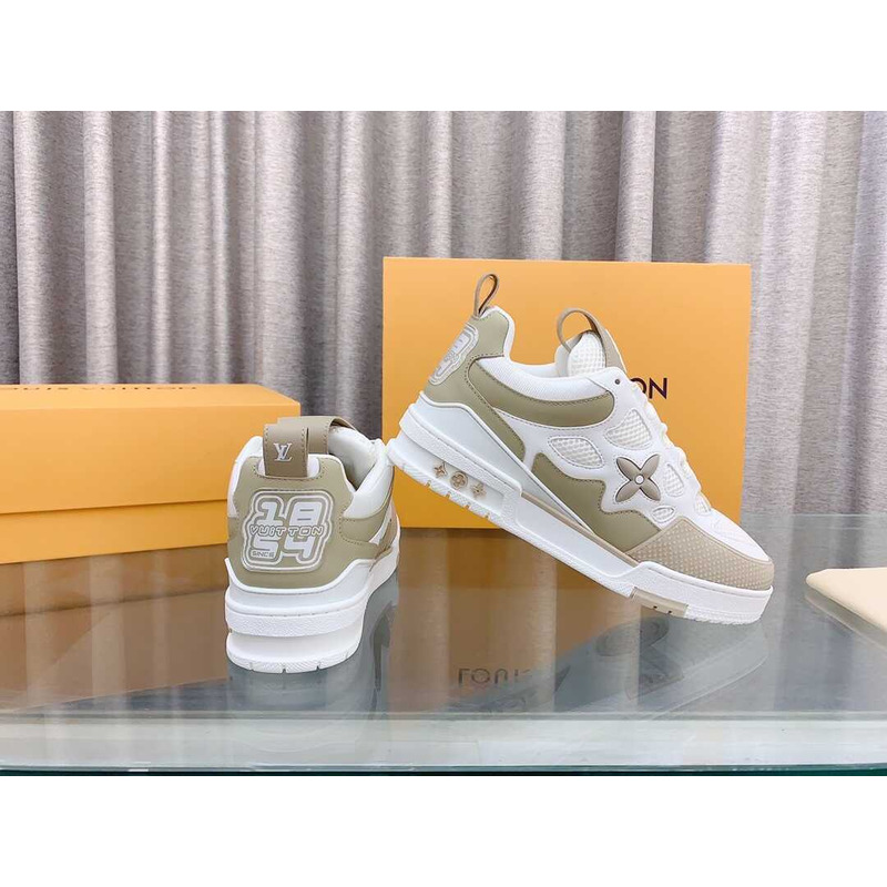 l**is V*t*n lv skate sneaker beige and white