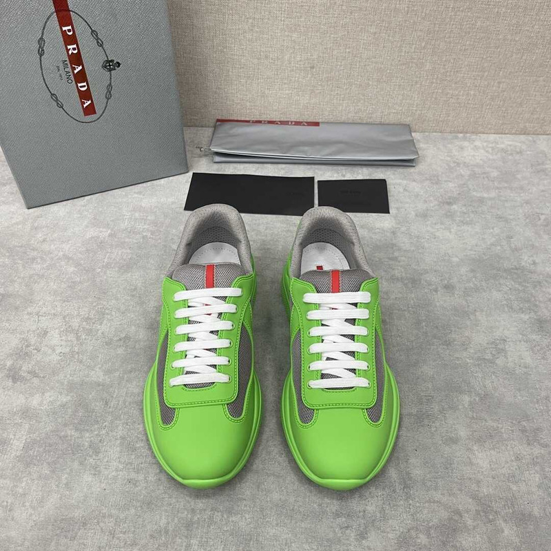 Pra*a america\''s cup soft rubber and bike fabric sneakers green