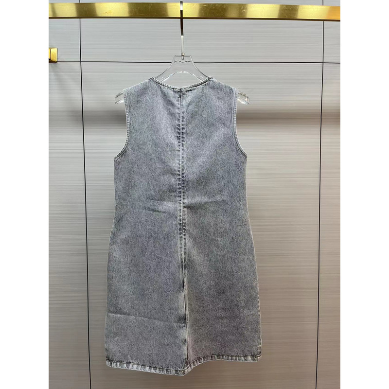 Miu Miu Denim Dress Light Blue