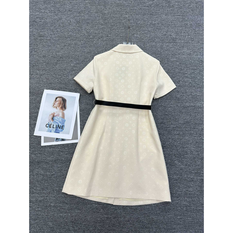 l**is V*t*n monagram mini dress beige