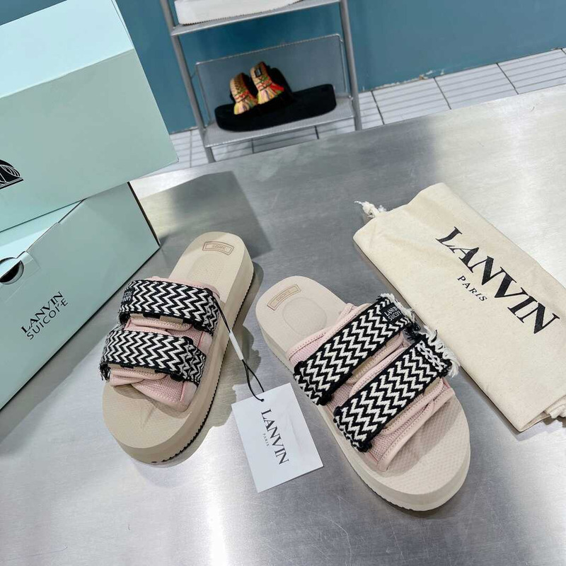 Lanvin x Suicoke Sandals Black And Pink