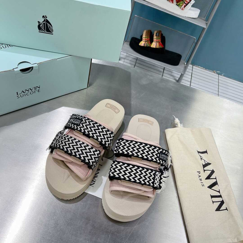 Lanvin x Suicoke Sandals Black And Pink