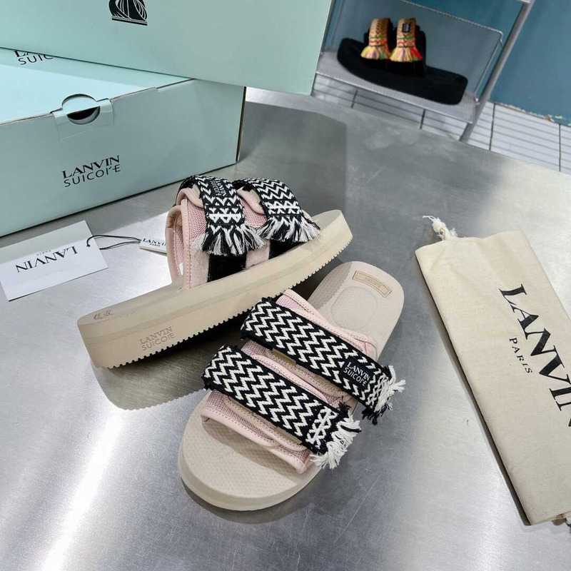 Lanvin x Suicoke Sandals Black And Pink